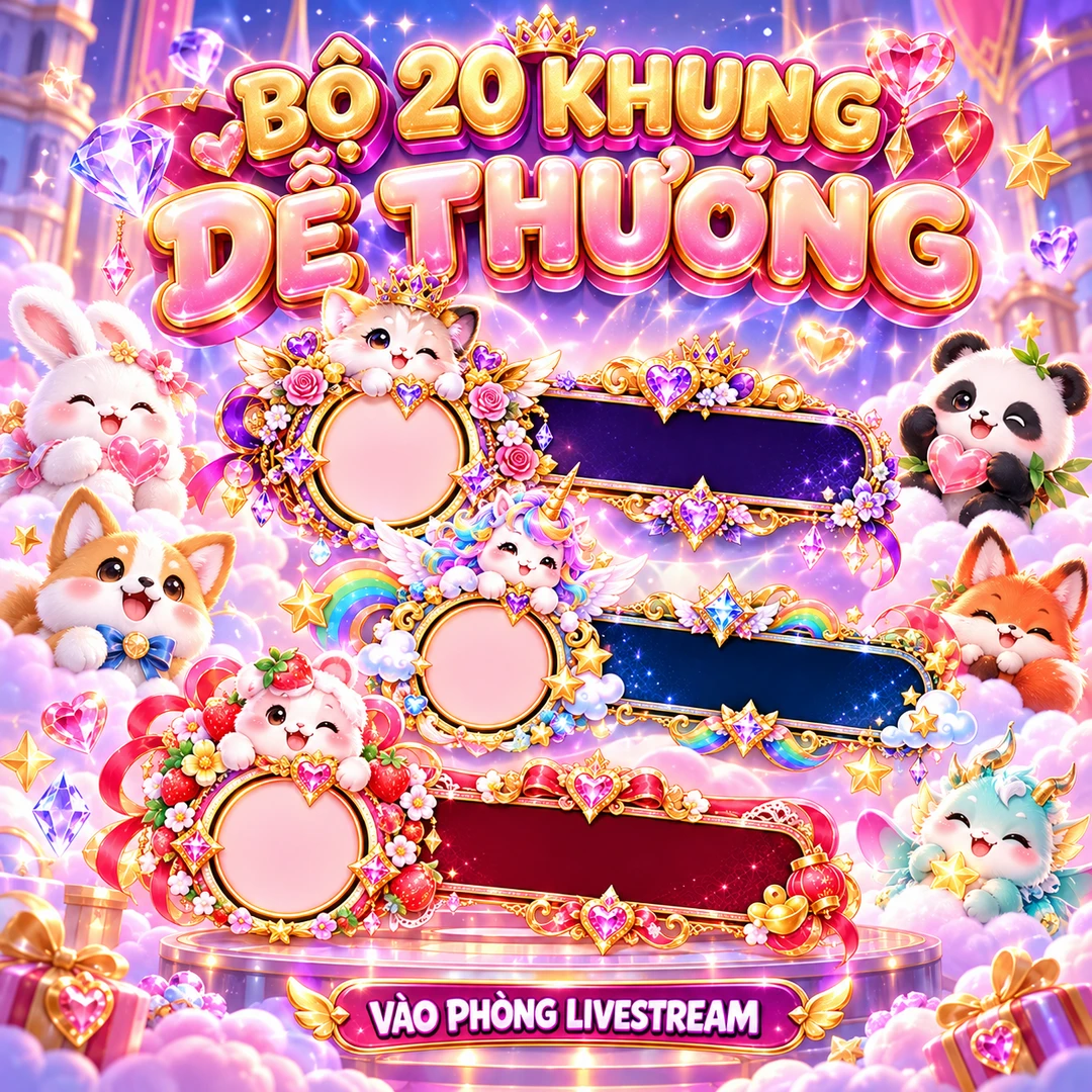 HTS - Bộ 20 Khung Dễ Thương